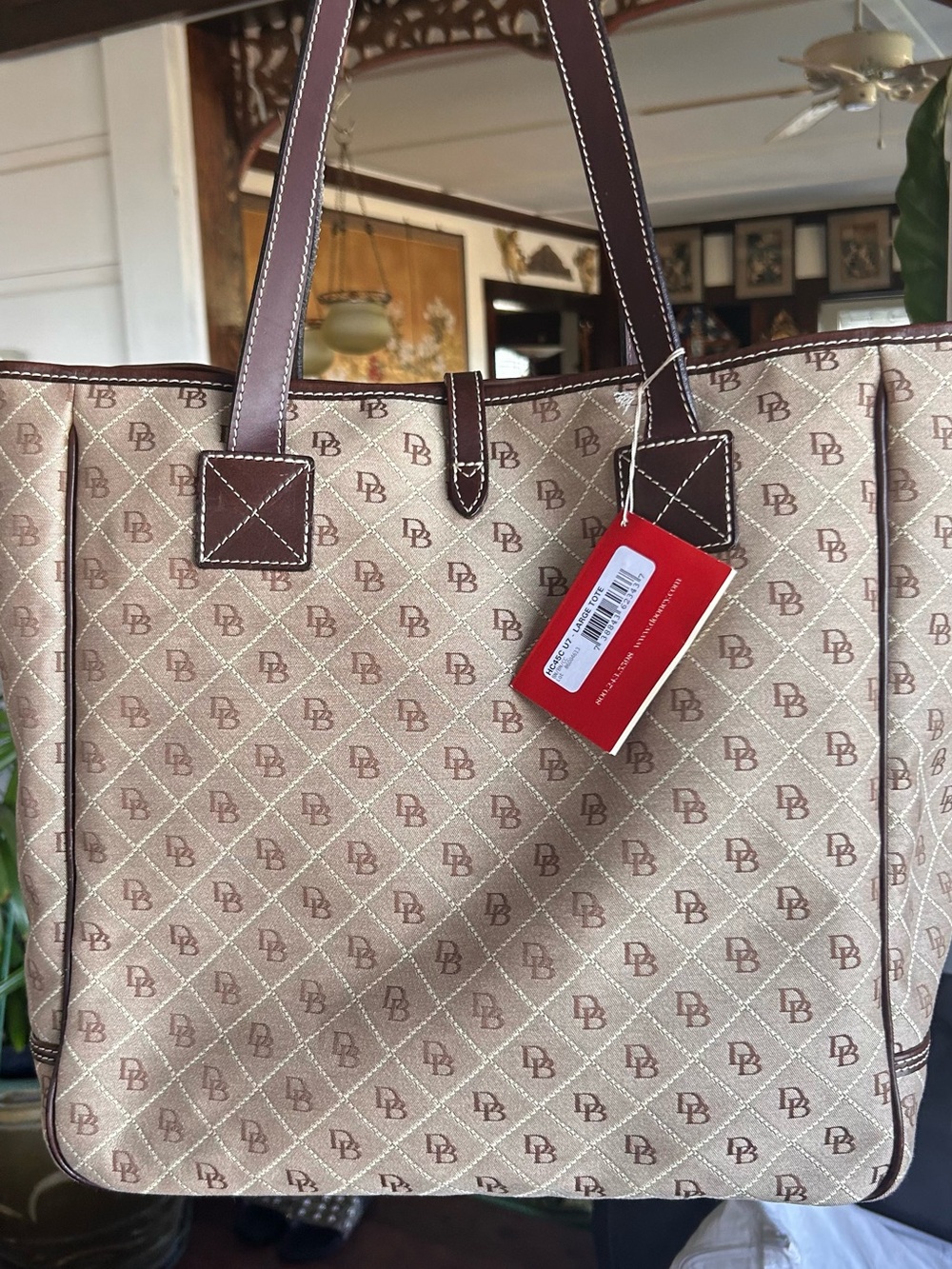 Dooney & Bourke NWT Made in USA HUGE BAG Blue Duck Signature - Picture 2 of 12